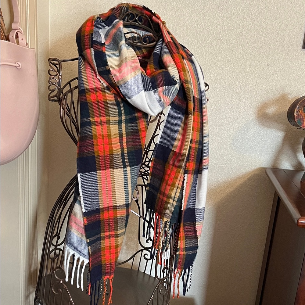 J. Crew Multicolor Plaid Scarf